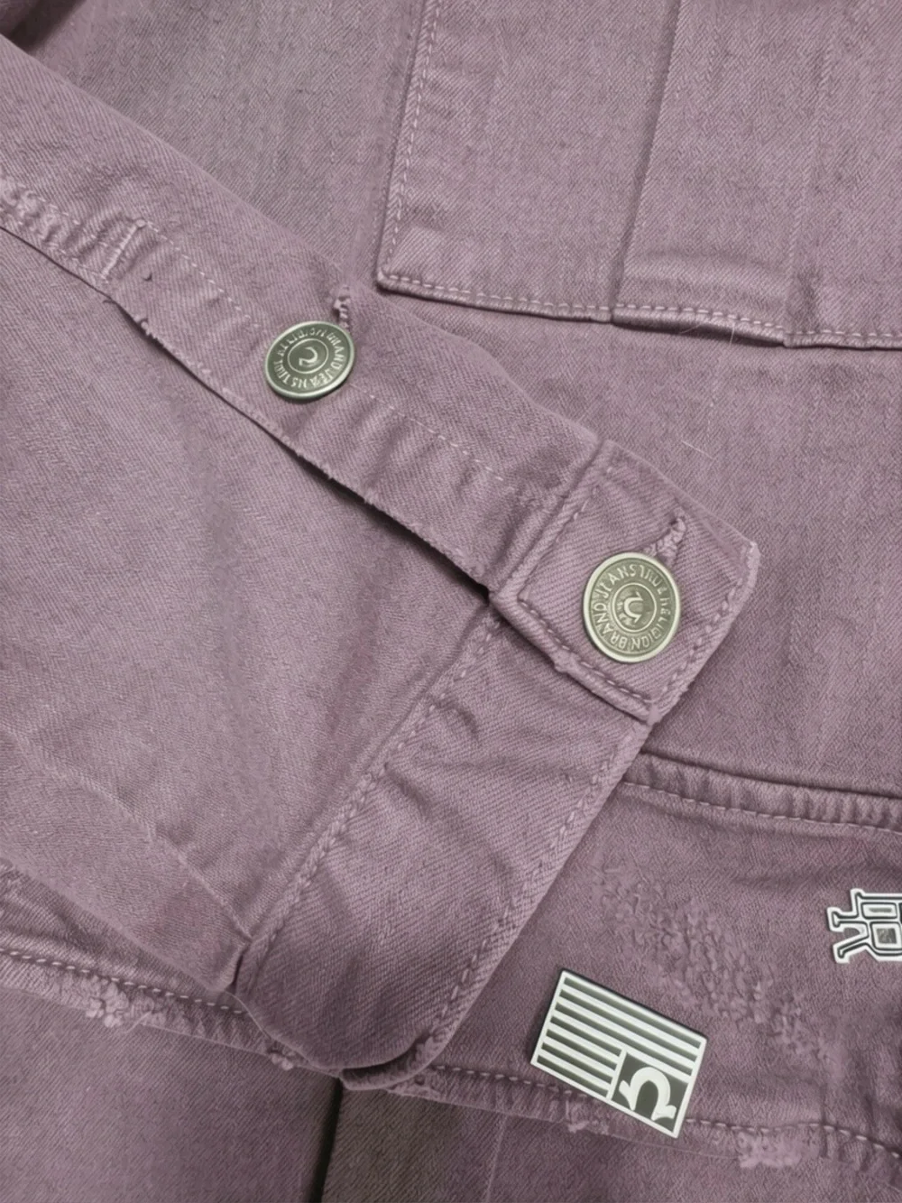 True Religion Brand Jeans Distressed Military Cotton Jacket In Charcoal Size 3XL